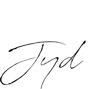 The best way (Antro_Vectra) to make a short signature is to pick only two or three words in your name. The name Jyd include a total of six letters. For converting this name. Jyd signature style 6 images and pictures png