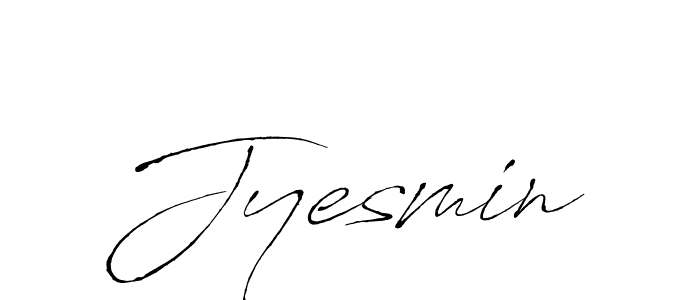 The best way (Antro_Vectra) to make a short signature is to pick only two or three words in your name. The name Jyesmin include a total of six letters. For converting this name. Jyesmin signature style 6 images and pictures png