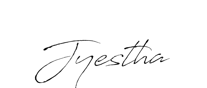Make a beautiful signature design for name Jyestha. With this signature (Antro_Vectra) style, you can create a handwritten signature for free. Jyestha signature style 6 images and pictures png