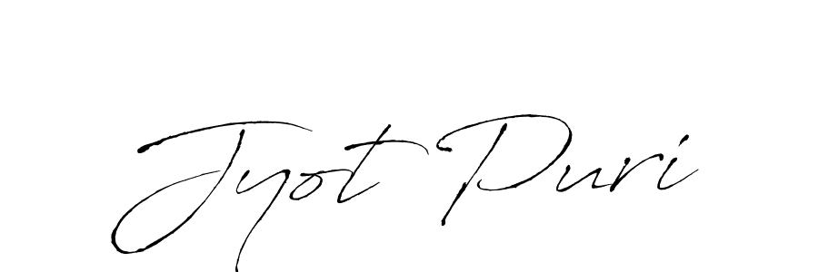 How to make Jyot Puri name signature. Use Antro_Vectra style for creating short signs online. This is the latest handwritten sign. Jyot Puri signature style 6 images and pictures png