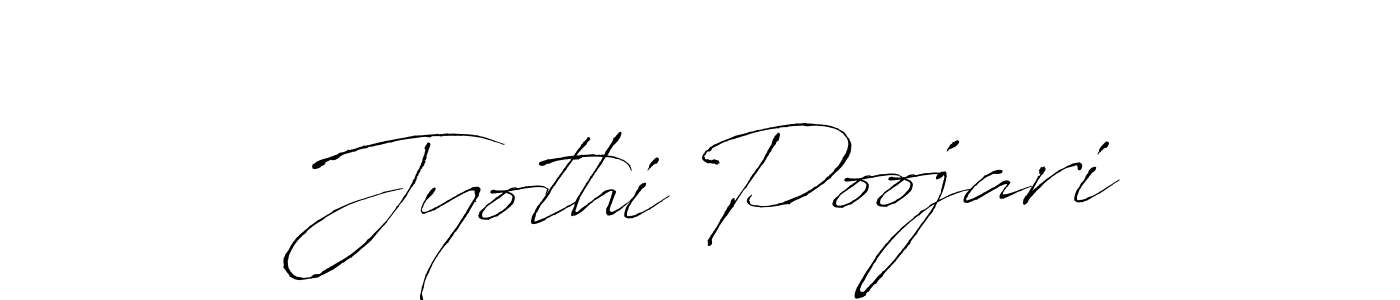 Make a beautiful signature design for name Jyothi Poojari. With this signature (Antro_Vectra) style, you can create a handwritten signature for free. Jyothi Poojari signature style 6 images and pictures png