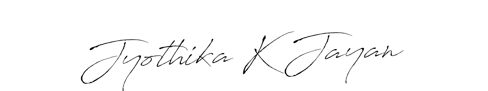 Create a beautiful signature design for name Jyothika K Jayan. With this signature (Antro_Vectra) fonts, you can make a handwritten signature for free. Jyothika K Jayan signature style 6 images and pictures png