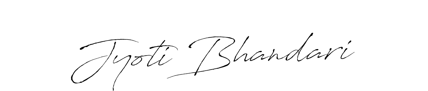 Create a beautiful signature design for name Jyoti Bhandari. With this signature (Antro_Vectra) fonts, you can make a handwritten signature for free. Jyoti Bhandari signature style 6 images and pictures png