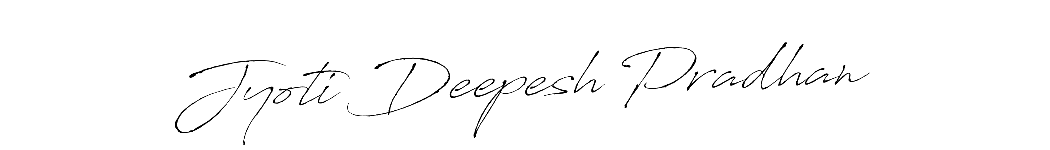 Create a beautiful signature design for name Jyoti Deepesh Pradhan. With this signature (Antro_Vectra) fonts, you can make a handwritten signature for free. Jyoti Deepesh Pradhan signature style 6 images and pictures png