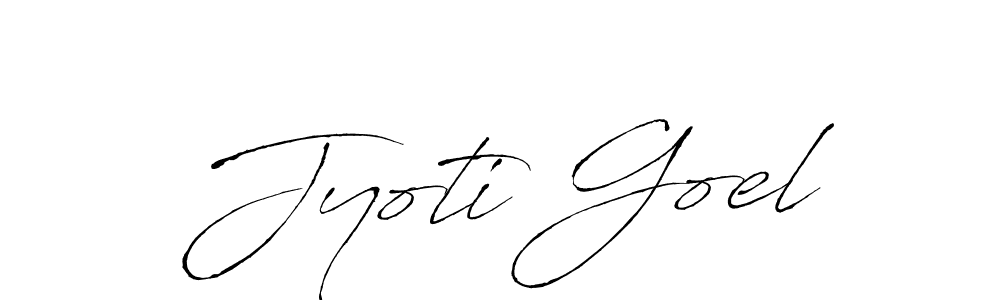 Create a beautiful signature design for name Jyoti Goel. With this signature (Antro_Vectra) fonts, you can make a handwritten signature for free. Jyoti Goel signature style 6 images and pictures png