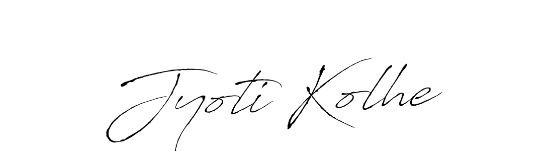 How to make Jyoti Kolhe name signature. Use Antro_Vectra style for creating short signs online. This is the latest handwritten sign. Jyoti Kolhe signature style 6 images and pictures png