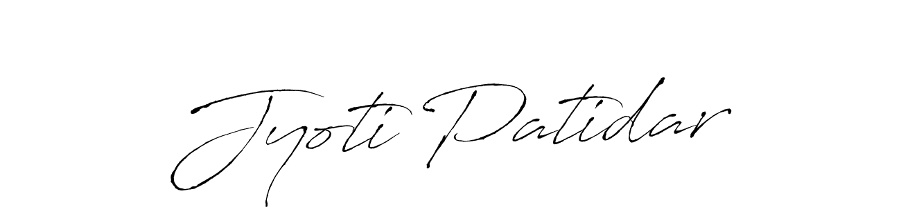 It looks lik you need a new signature style for name Jyoti Patidar. Design unique handwritten (Antro_Vectra) signature with our free signature maker in just a few clicks. Jyoti Patidar signature style 6 images and pictures png