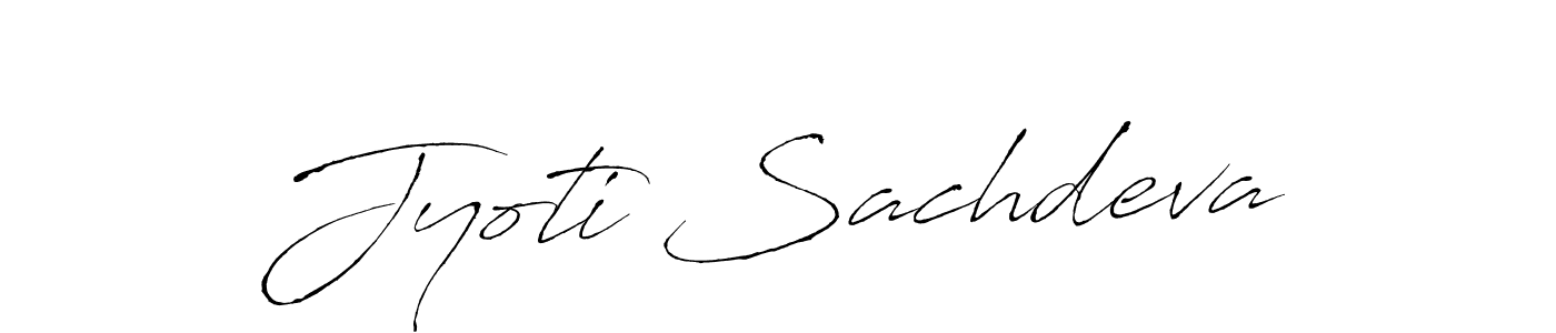 Design your own signature with our free online signature maker. With this signature software, you can create a handwritten (Antro_Vectra) signature for name Jyoti Sachdeva. Jyoti Sachdeva signature style 6 images and pictures png