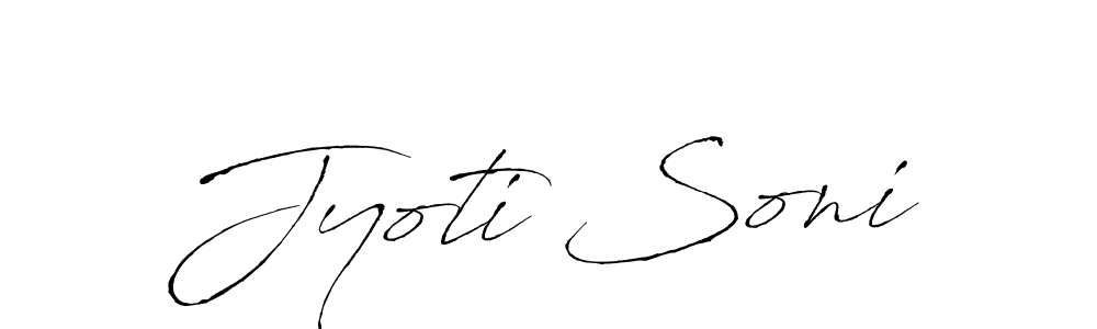 Design your own signature with our free online signature maker. With this signature software, you can create a handwritten (Antro_Vectra) signature for name Jyoti Soni. Jyoti Soni signature style 6 images and pictures png