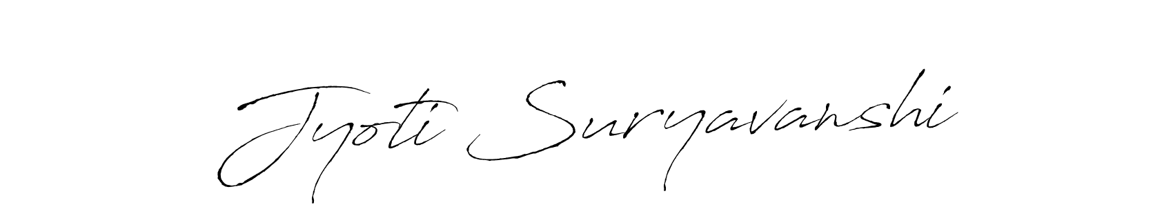 Antro_Vectra is a professional signature style that is perfect for those who want to add a touch of class to their signature. It is also a great choice for those who want to make their signature more unique. Get Jyoti Suryavanshi name to fancy signature for free. Jyoti Suryavanshi signature style 6 images and pictures png