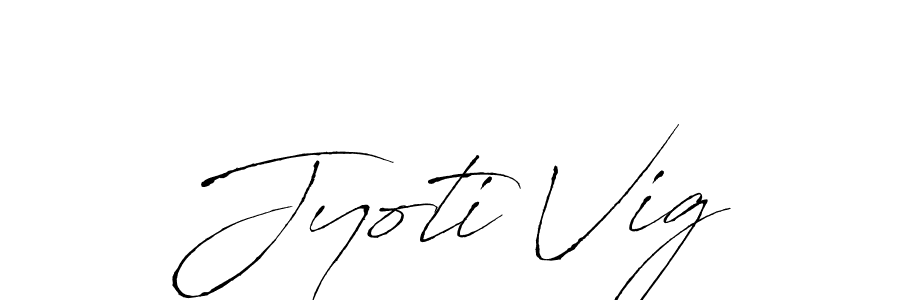 Jyoti Vig stylish signature style. Best Handwritten Sign (Antro_Vectra) for my name. Handwritten Signature Collection Ideas for my name Jyoti Vig. Jyoti Vig signature style 6 images and pictures png