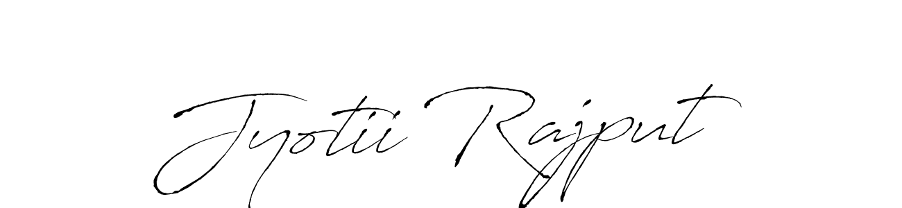 Create a beautiful signature design for name Jyotii Rajput. With this signature (Antro_Vectra) fonts, you can make a handwritten signature for free. Jyotii Rajput signature style 6 images and pictures png