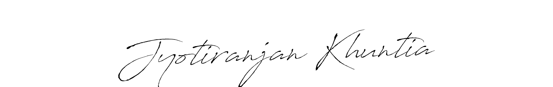 How to make Jyotiranjan Khuntia name signature. Use Antro_Vectra style for creating short signs online. This is the latest handwritten sign. Jyotiranjan Khuntia signature style 6 images and pictures png