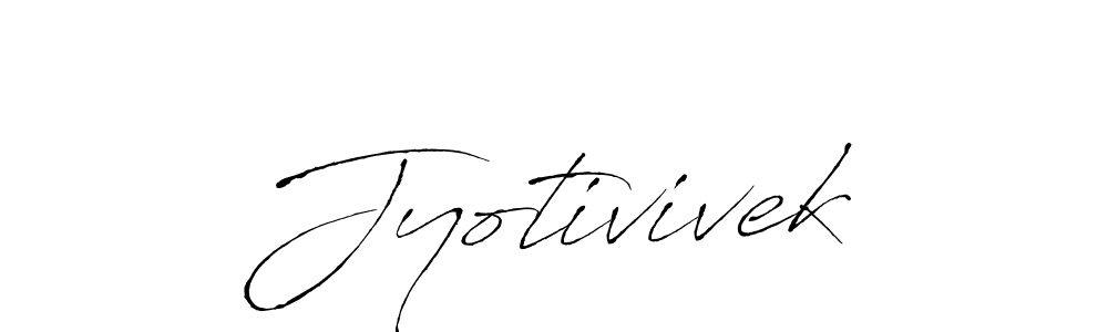 How to make Jyotivivek name signature. Use Antro_Vectra style for creating short signs online. This is the latest handwritten sign. Jyotivivek signature style 6 images and pictures png