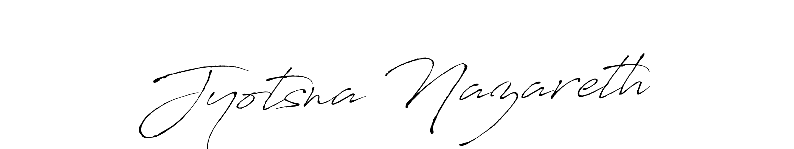 How to make Jyotsna Nazareth name signature. Use Antro_Vectra style for creating short signs online. This is the latest handwritten sign. Jyotsna Nazareth signature style 6 images and pictures png