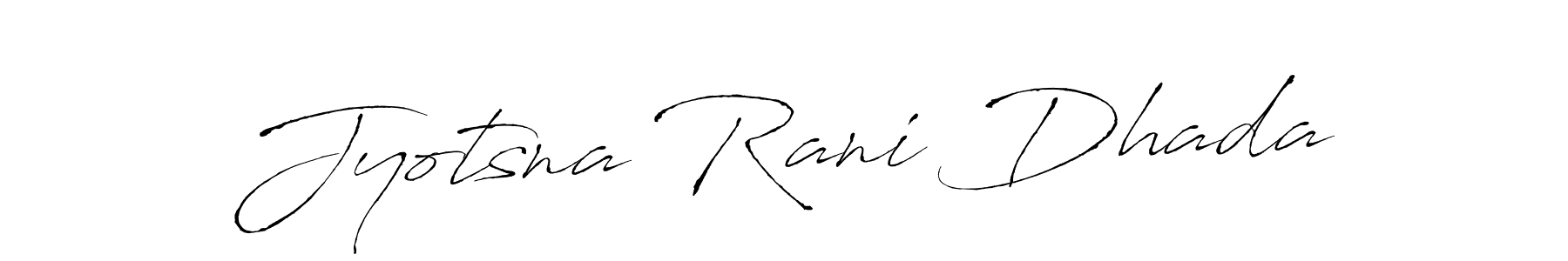 Create a beautiful signature design for name Jyotsna Rani Dhada. With this signature (Antro_Vectra) fonts, you can make a handwritten signature for free. Jyotsna Rani Dhada signature style 6 images and pictures png