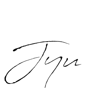 Design your own signature with our free online signature maker. With this signature software, you can create a handwritten (Antro_Vectra) signature for name Jyu. Jyu signature style 6 images and pictures png