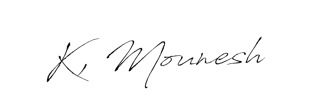 K, Mounesh stylish signature style. Best Handwritten Sign (Antro_Vectra) for my name. Handwritten Signature Collection Ideas for my name K, Mounesh. K, Mounesh signature style 6 images and pictures png