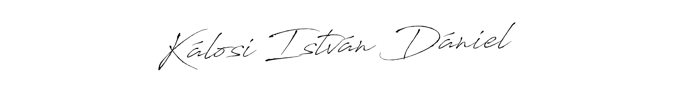 How to make Kálosi István Dániel name signature. Use Antro_Vectra style for creating short signs online. This is the latest handwritten sign. Kálosi István Dániel signature style 6 images and pictures png