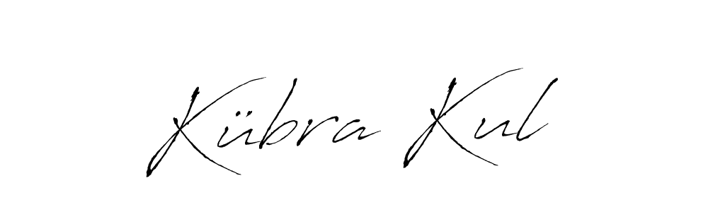 Antro_Vectra is a professional signature style that is perfect for those who want to add a touch of class to their signature. It is also a great choice for those who want to make their signature more unique. Get Kübra Kul name to fancy signature for free. Kübra Kul signature style 6 images and pictures png