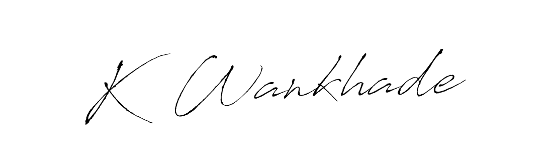 How to Draw K  Wankhade signature style? Antro_Vectra is a latest design signature styles for name K  Wankhade. K  Wankhade signature style 6 images and pictures png