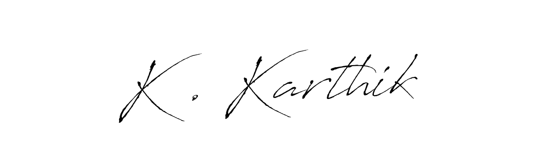 You can use this online signature creator to create a handwritten signature for the name K . Karthik. This is the best online autograph maker. K . Karthik signature style 6 images and pictures png