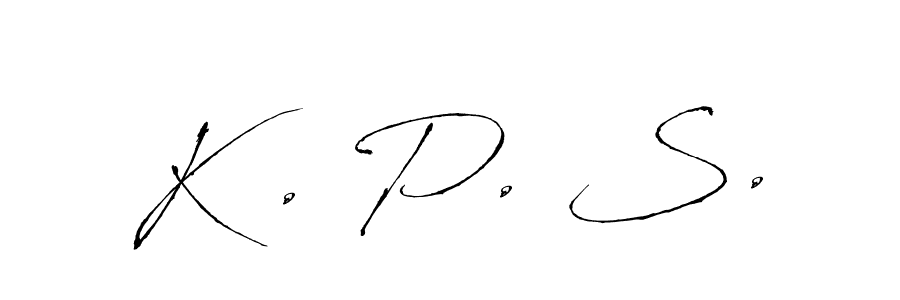 Also You can easily find your signature by using the search form. We will create K . P. S. name handwritten signature images for you free of cost using Antro_Vectra sign style. K . P. S. signature style 6 images and pictures png