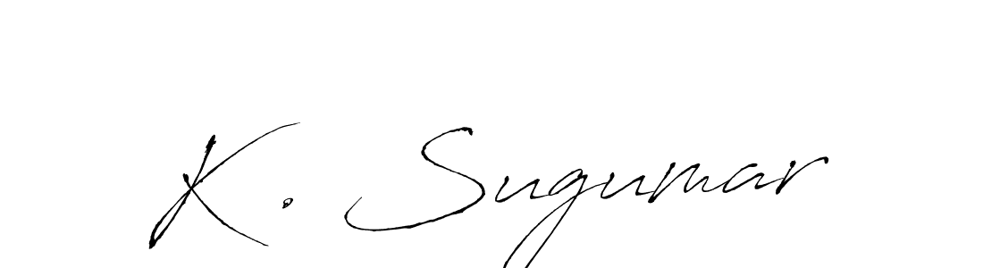 Design your own signature with our free online signature maker. With this signature software, you can create a handwritten (Antro_Vectra) signature for name K . Sugumar. K . Sugumar signature style 6 images and pictures png