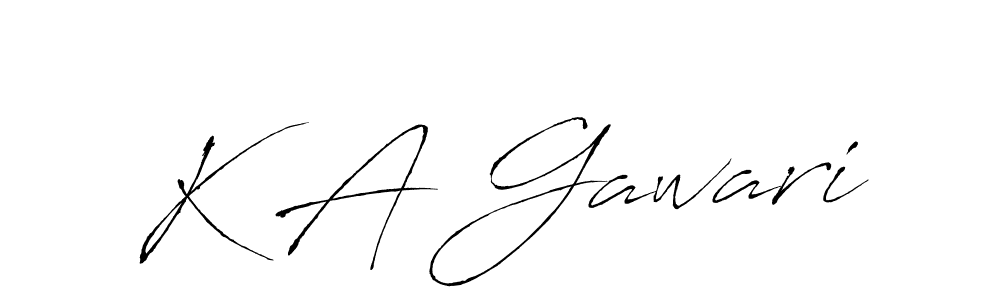 Design your own signature with our free online signature maker. With this signature software, you can create a handwritten (Antro_Vectra) signature for name K A Gawari. K A Gawari signature style 6 images and pictures png