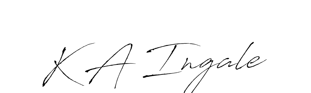 It looks lik you need a new signature style for name K A Ingale. Design unique handwritten (Antro_Vectra) signature with our free signature maker in just a few clicks. K A Ingale signature style 6 images and pictures png