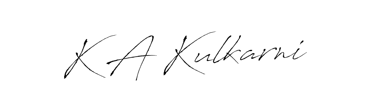 K A Kulkarni stylish signature style. Best Handwritten Sign (Antro_Vectra) for my name. Handwritten Signature Collection Ideas for my name K A Kulkarni. K A Kulkarni signature style 6 images and pictures png