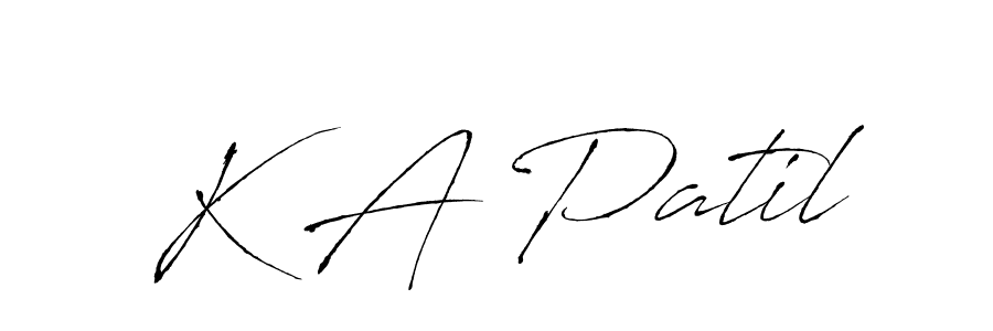 Design your own signature with our free online signature maker. With this signature software, you can create a handwritten (Antro_Vectra) signature for name K A Patil. K A Patil signature style 6 images and pictures png