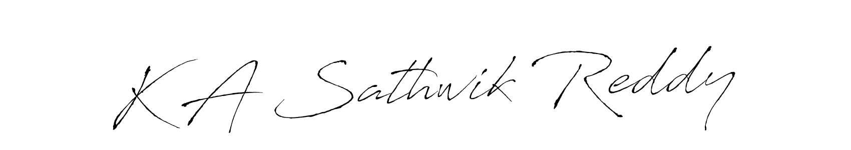 Create a beautiful signature design for name K A Sathwik Reddy. With this signature (Antro_Vectra) fonts, you can make a handwritten signature for free. K A Sathwik Reddy signature style 6 images and pictures png