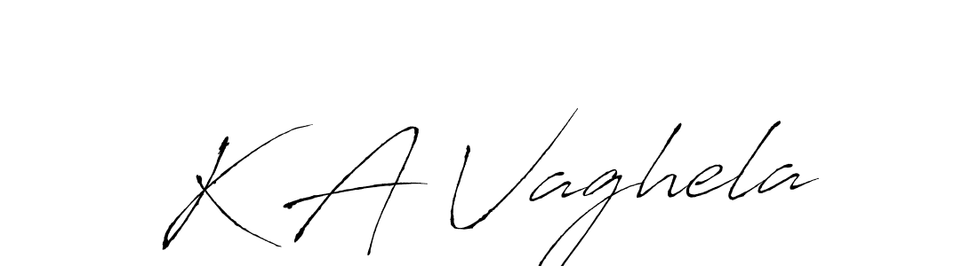 if you are searching for the best signature style for your name K A Vaghela. so please give up your signature search. here we have designed multiple signature styles  using Antro_Vectra. K A Vaghela signature style 6 images and pictures png
