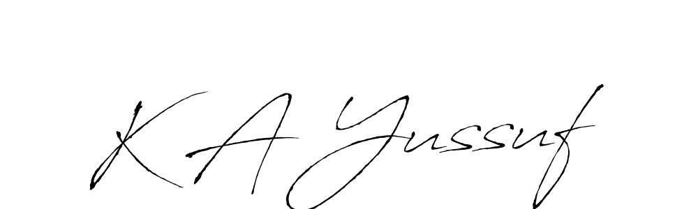 It looks lik you need a new signature style for name K A Yussuf. Design unique handwritten (Antro_Vectra) signature with our free signature maker in just a few clicks. K A Yussuf signature style 6 images and pictures png