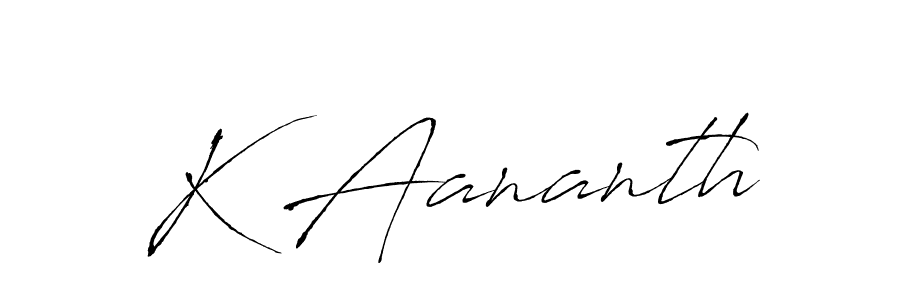 Make a beautiful signature design for name K Aananth. With this signature (Antro_Vectra) style, you can create a handwritten signature for free. K Aananth signature style 6 images and pictures png