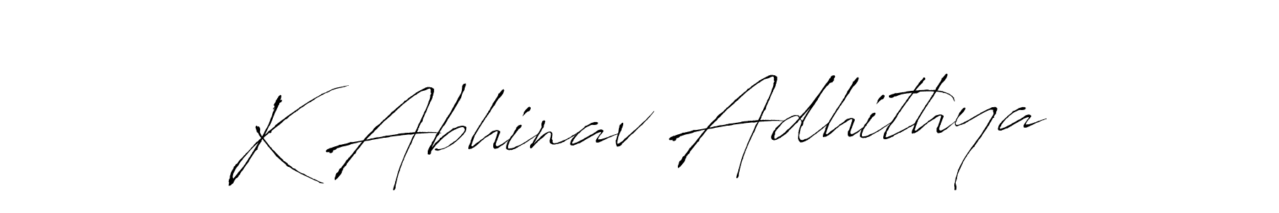 Similarly Antro_Vectra is the best handwritten signature design. Signature creator online .You can use it as an online autograph creator for name K Abhinav Adhithya. K Abhinav Adhithya signature style 6 images and pictures png