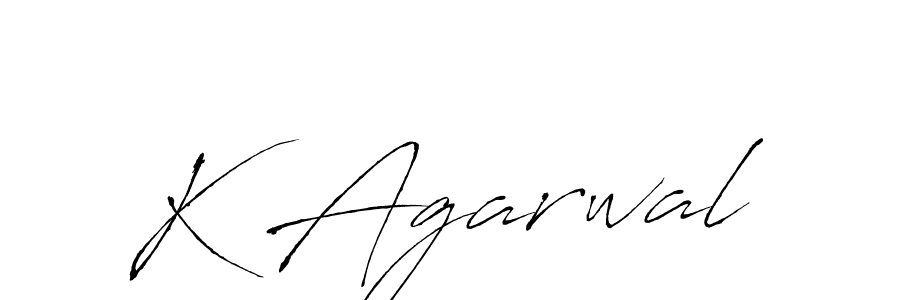 K Agarwal stylish signature style. Best Handwritten Sign (Antro_Vectra) for my name. Handwritten Signature Collection Ideas for my name K Agarwal. K Agarwal signature style 6 images and pictures png