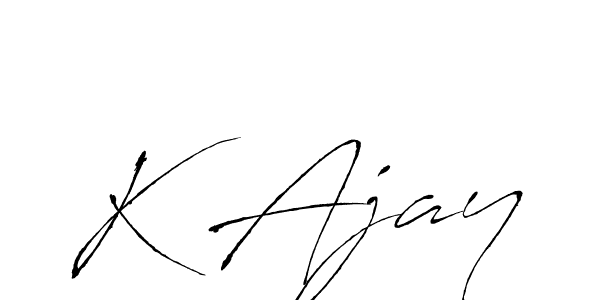 Use a signature maker to create a handwritten signature online. With this signature software, you can design (Antro_Vectra) your own signature for name K Ajay. K Ajay signature style 6 images and pictures png