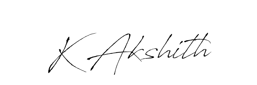 Use a signature maker to create a handwritten signature online. With this signature software, you can design (Antro_Vectra) your own signature for name K Akshith. K Akshith signature style 6 images and pictures png