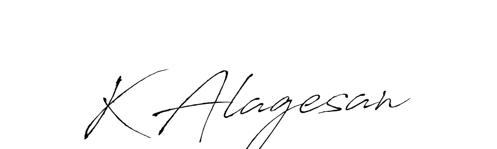 Use a signature maker to create a handwritten signature online. With this signature software, you can design (Antro_Vectra) your own signature for name K Alagesan. K Alagesan signature style 6 images and pictures png