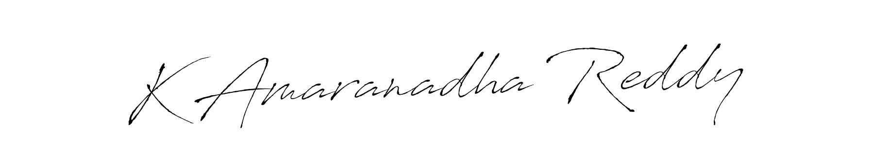 How to make K Amaranadha Reddy name signature. Use Antro_Vectra style for creating short signs online. This is the latest handwritten sign. K Amaranadha Reddy signature style 6 images and pictures png