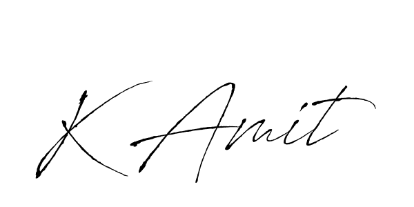 How to make K Amit name signature. Use Antro_Vectra style for creating short signs online. This is the latest handwritten sign. K Amit signature style 6 images and pictures png