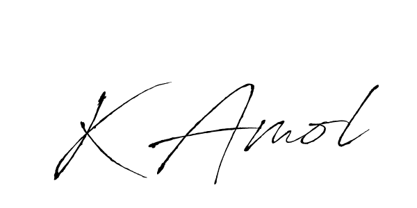 Design your own signature with our free online signature maker. With this signature software, you can create a handwritten (Antro_Vectra) signature for name K Amol. K Amol signature style 6 images and pictures png