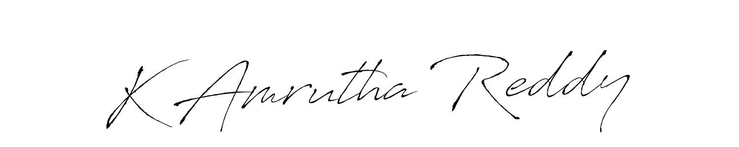 Antro_Vectra is a professional signature style that is perfect for those who want to add a touch of class to their signature. It is also a great choice for those who want to make their signature more unique. Get K Amrutha Reddy name to fancy signature for free. K Amrutha Reddy signature style 6 images and pictures png