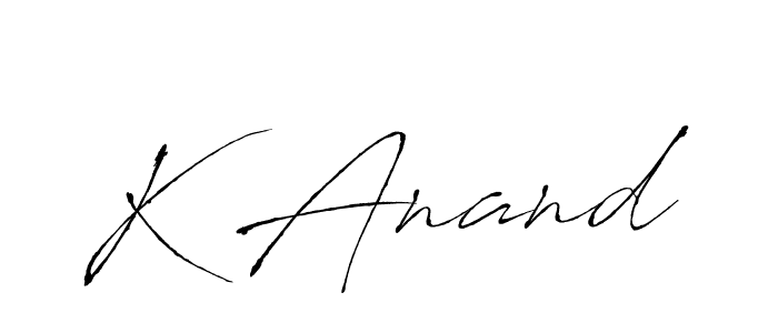 Create a beautiful signature design for name K Anand. With this signature (Antro_Vectra) fonts, you can make a handwritten signature for free. K Anand signature style 6 images and pictures png