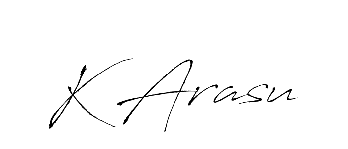 Antro_Vectra is a professional signature style that is perfect for those who want to add a touch of class to their signature. It is also a great choice for those who want to make their signature more unique. Get K Arasu name to fancy signature for free. K Arasu signature style 6 images and pictures png