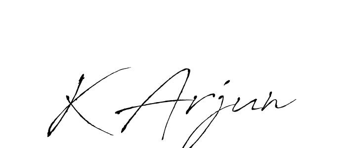 You can use this online signature creator to create a handwritten signature for the name K Arjun. This is the best online autograph maker. K Arjun signature style 6 images and pictures png