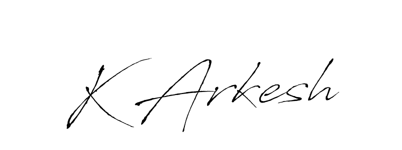 Use a signature maker to create a handwritten signature online. With this signature software, you can design (Antro_Vectra) your own signature for name K Arkesh. K Arkesh signature style 6 images and pictures png