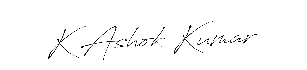 Similarly Antro_Vectra is the best handwritten signature design. Signature creator online .You can use it as an online autograph creator for name K Ashok Kumar. K Ashok Kumar signature style 6 images and pictures png